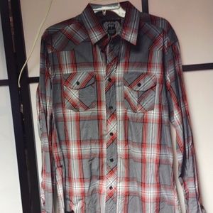Eighty Eight button down plaid shirt, men's sz L